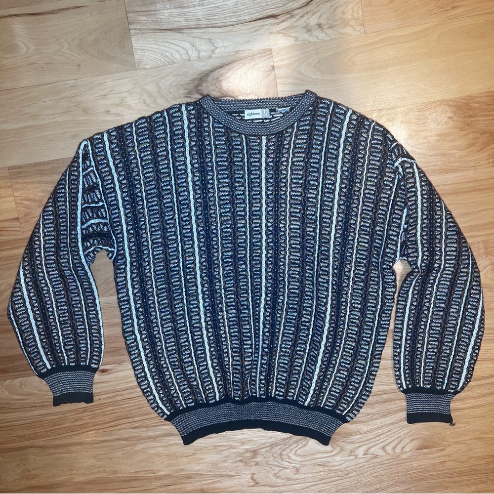 VINTAGE 80’S CHUNKY CREWNECK SWEATER   SIZE XL